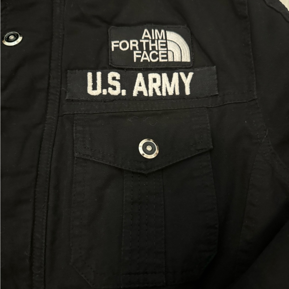 ONE OF KIND U.S. Army CANVAS BOMBER JACKET WITH SHERPA LINING!Men’s M/ Women’s L